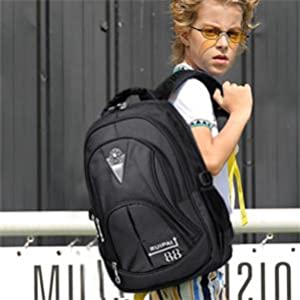 boys black school bag