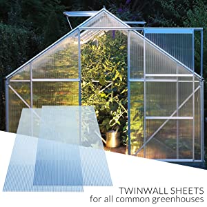 Polycarbonate roofing sheet clear twin wall sheets greenhouse plastic panel clear UV protection 14