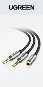 audio mic cable audio splitter