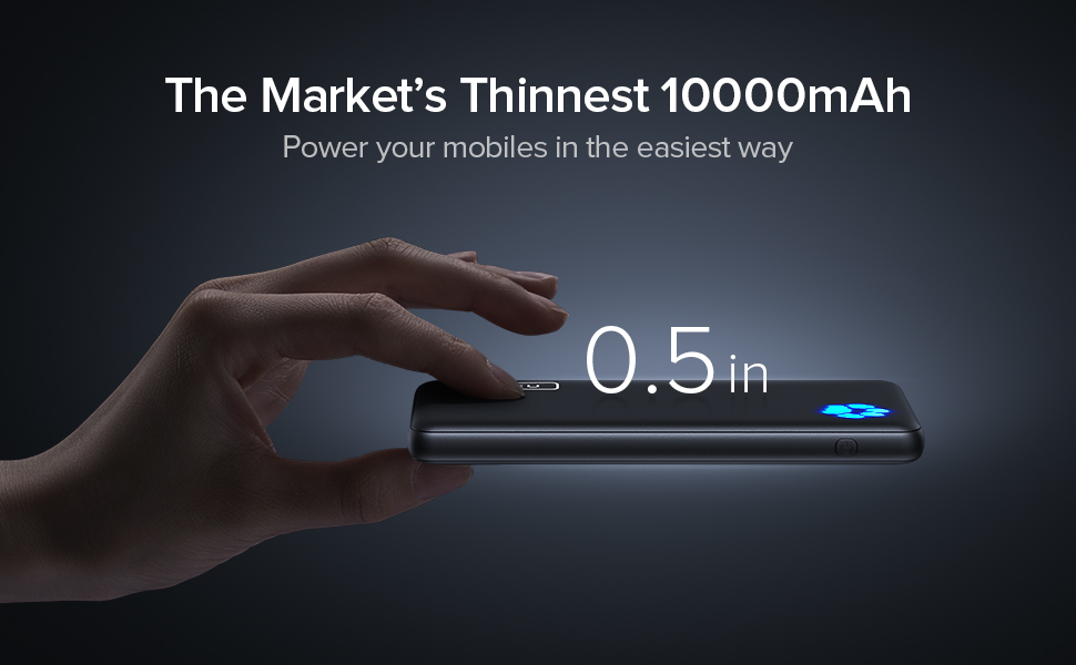 INIU the thinnest 10000mAh power bank