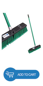 Stiff Outdoor Broom 18&#34; (Green)