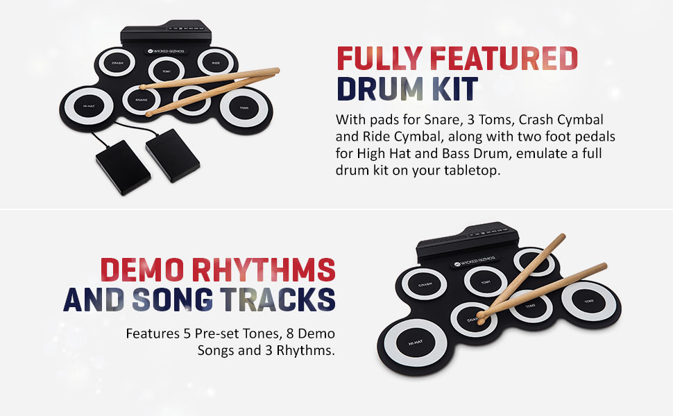 electric drum kit home drums edrums mat digital music pad beats music hiphop