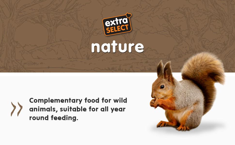 extra select nature squirrel and chipmunk wild animal food