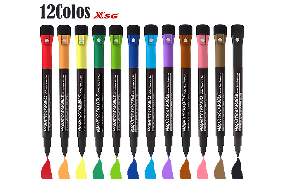 Whiteboard Pens 12 colors