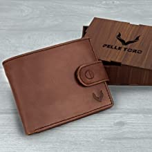 Leather wallet with box