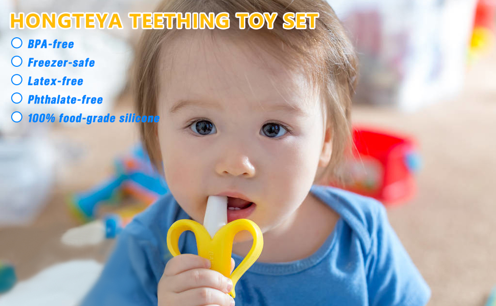 teething toys for baby 0-6 months 0-3 sensory toys teething gel teethers for babies banana teether