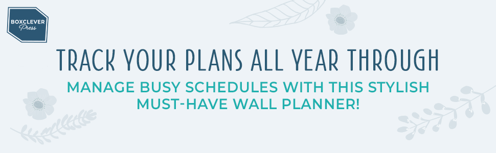 Track your plans all year through. Manage busy schedules with this stylish must-have wall planner. 