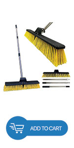 Stiff Outdoor Broom 24&#34; (Yellow)