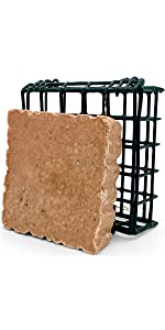 Suet Cake with Bird Feeder Cage Dispenser Included