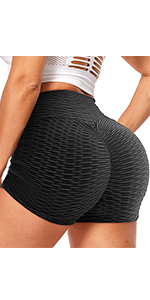 Scrunch Butt Shorts for Women High Waisted Yoga Shorts Ruched Butt Lifting Booty Shorts