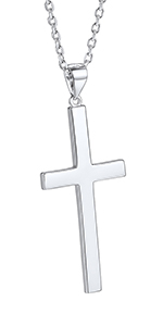 Cross Necklace Soild Silver Chain