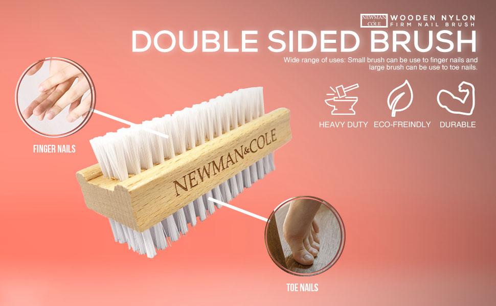 Newman and Cole Wooden Nail Brush Double Sided