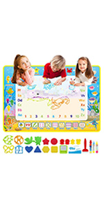 Water Drawing Doodle Mat Drawing Painting Educational Toy for 2 3 4 5 6 Year Old Boys Girls Toddlers