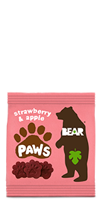 BEAR strawberry and apple paws dried fruit snacks for toddlers