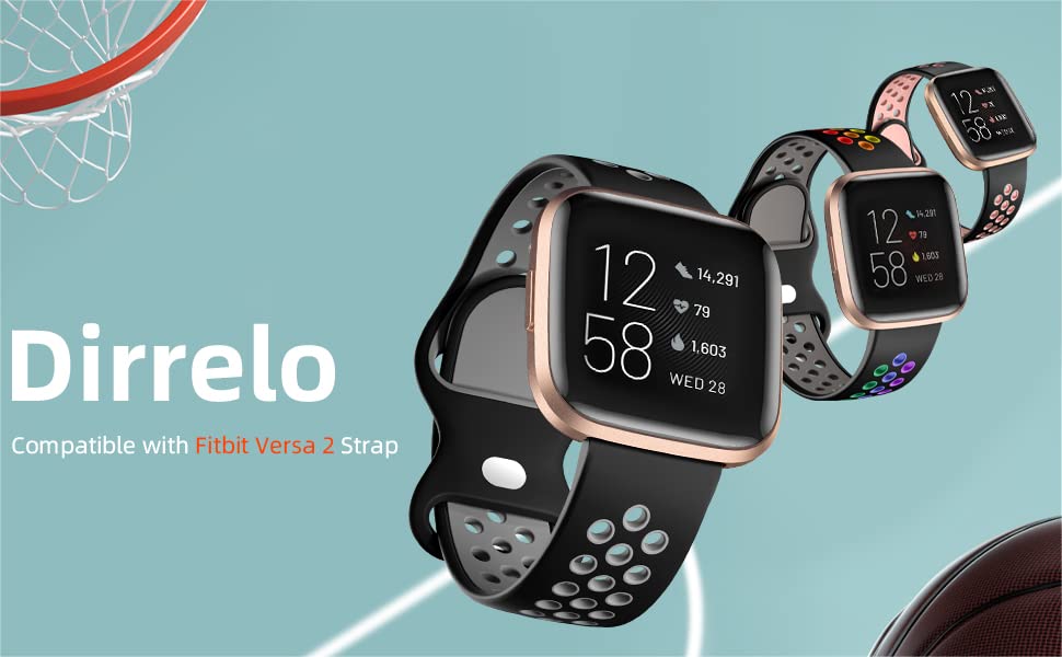 Dirrelo Strap Compatible with Fitbit Versa 2 Strap