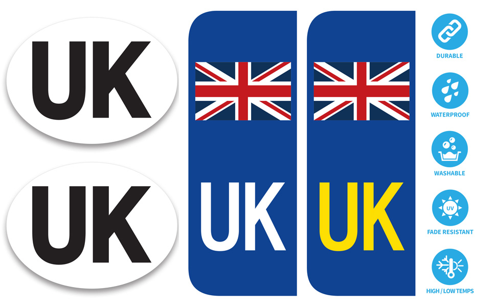 UK Car Plate Sticker