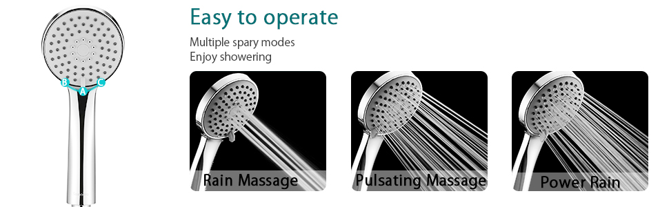 3 modes shwoer spa