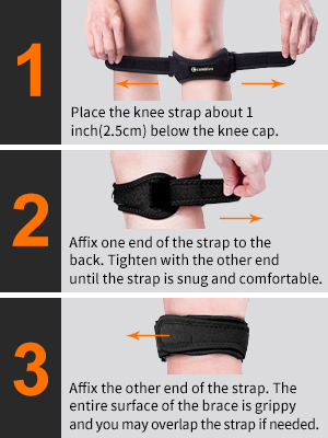 How to wear patella knee strap correct