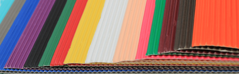 Corrugated Board Sheets PK15 Assorted Colours