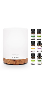 300ML oil diffuser with 6x10ml essential oils gift set