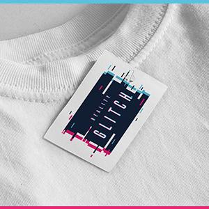 Reality Glitch Branding Swing Tag on T-Shirt