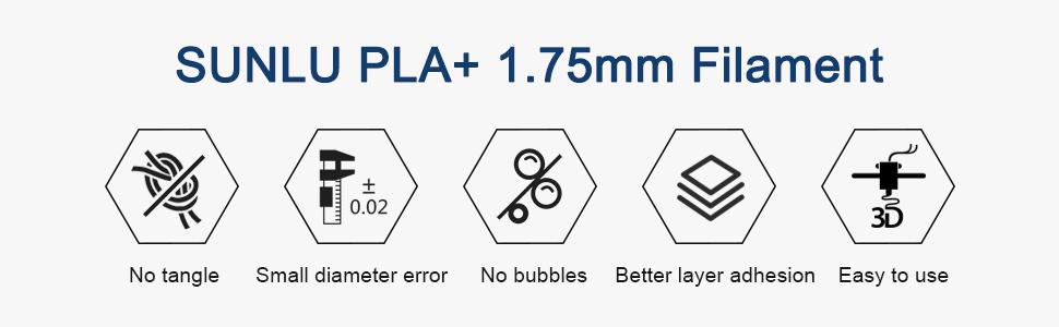 PLA+ Filament 1.75mm SUNLU PLA Plus filament for 3D printer pens