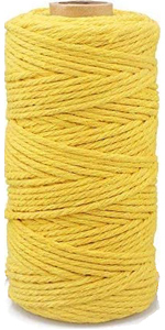 Yellow Macrame Cotton Rope Cord 3MM