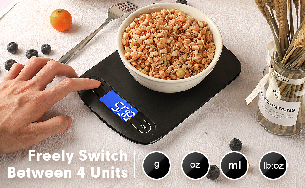 Kitchen scale digital electronic scales weight for food coffee meat cooking baking 1g in grams