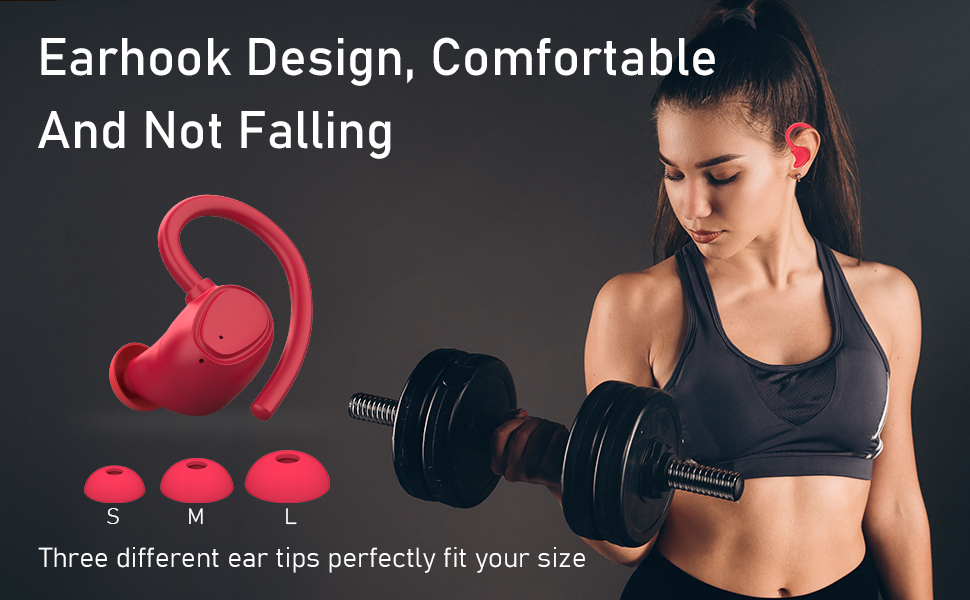 double earhooks design for sports ear wireless headphones wireless headphones noise cancelling 