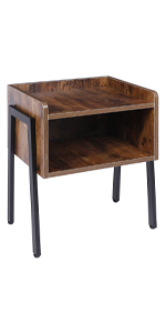 open compartment side table