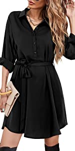 Button tunic shirt dress