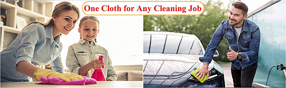 One Cloth for All cleaning jobs, Either Car or household cleaning