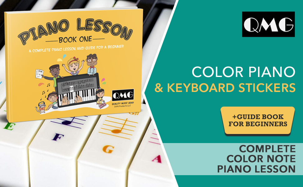 Color Piano sticker and Book