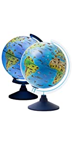 25cm Zoo Geo illuminated Globe