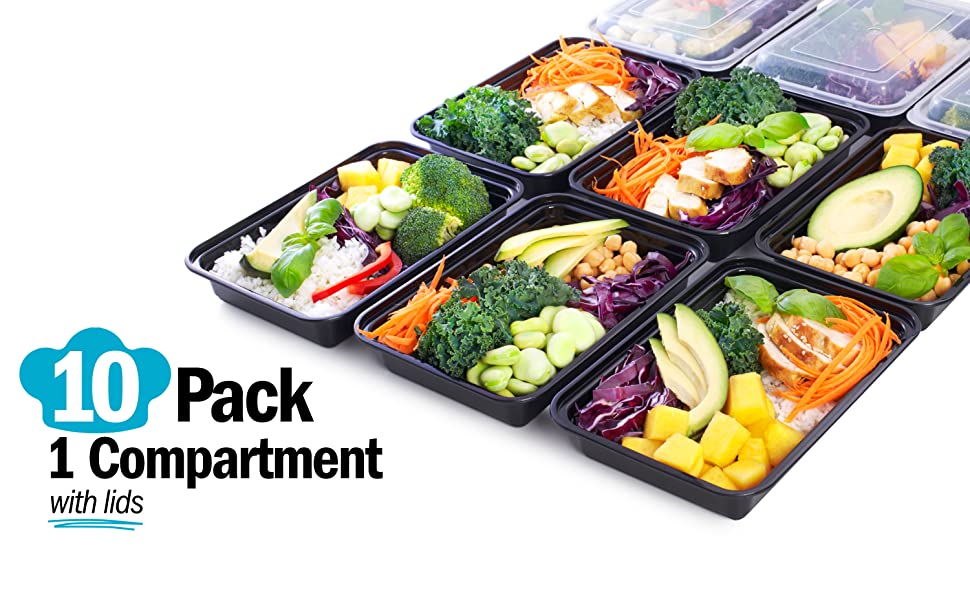 1 compartment salad lunch boxes food containers meal prep tubs