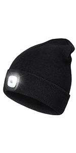 led beanie hat with a light