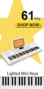 61 keys piano keyboard