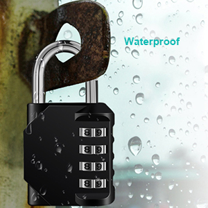 durable combination padlock outdoor weatherproof waterproof combination lock outside anti-rust