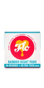 FLO organic bamboo night pads 14