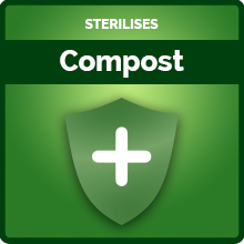 Sterilises compost and removes any harmful pathogens