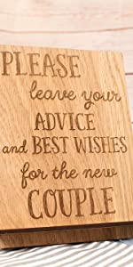 Wedding advice sign 