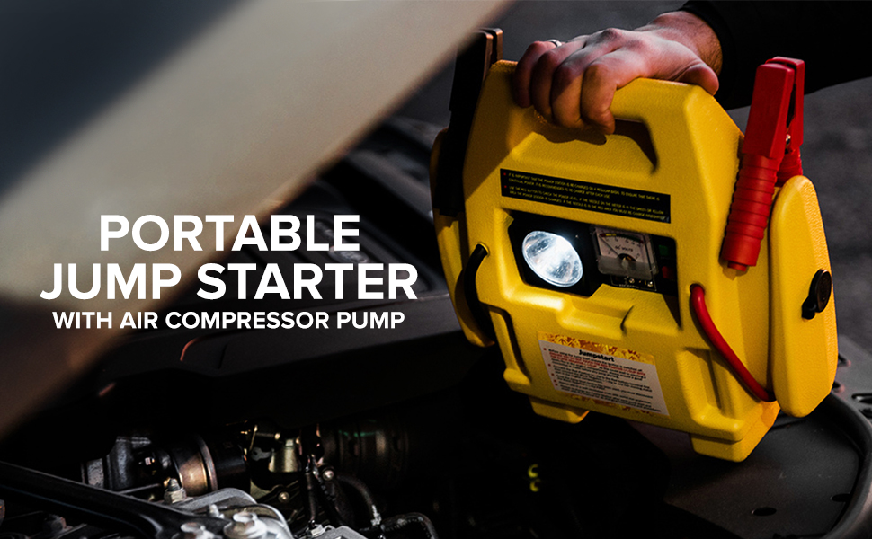 JUMP STARTER AND PORTABLE AIR COMPRESSOR PUMP