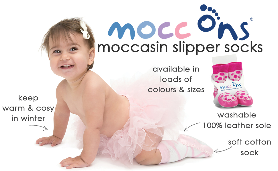 Moccasin Slipper socks baby infant toddlers