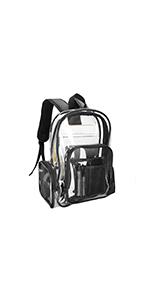 ProCase Clear Backpack PVC Bag for Work School Travel