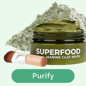 marine superfood clay mask detox vegan natural organic avocado spinach superfoods