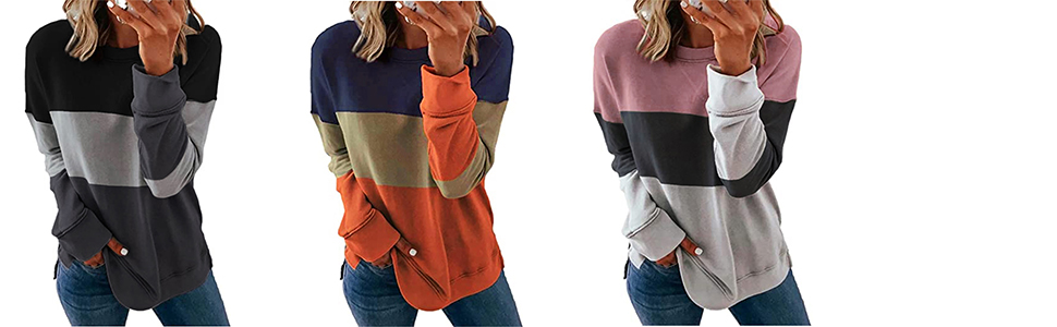 women color block jumper