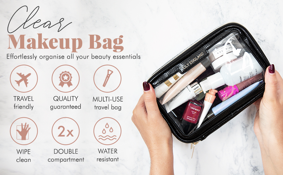 clear travel makeup bag make up wash bags toiletry cosmetics case airport luggage gift womens girls