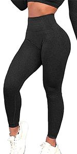 Yaavii Women Yoga Leggings Seamless High Waisted Tummy Control Yoga Pants for Gym Running Workout