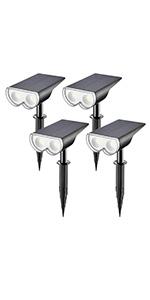 4 pack solar dusk to dawn spotlights