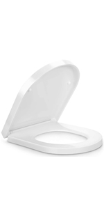 D shape toilet seat